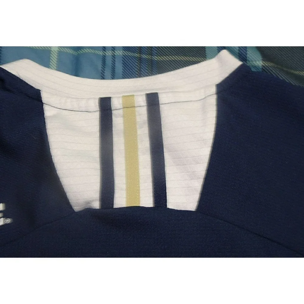 NCAA Adidas Climalite Notre Dame Blue Shirt Size Large